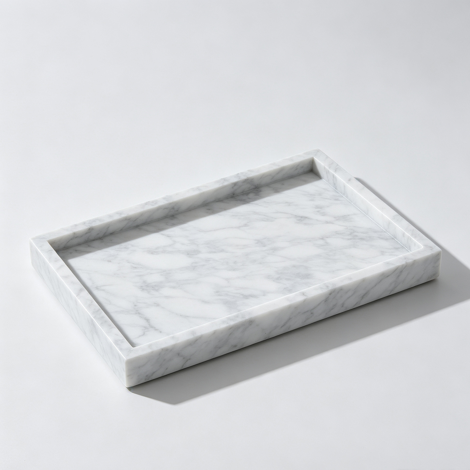 Natural Stone Marble Tray – Luxury Decorative Organizer for Vanity and Bathroom